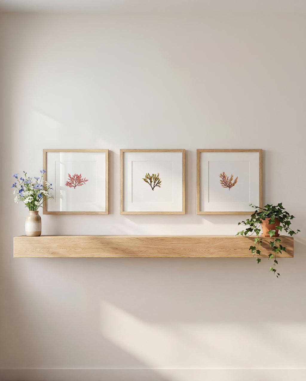 Blushing fern - Pressed Seaweed Art Print