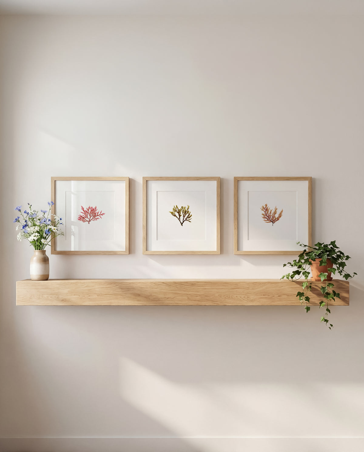 Blushing fern - Pressed Seaweed Art Print