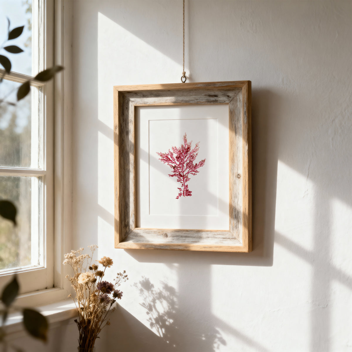 Fuchsia fern - Pressed Seaweed Art Print