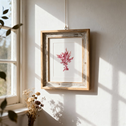 Fuchsia fern - Pressed Seaweed Art Print